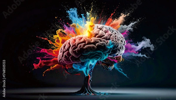 Obraz Artistic Concept of Brain Power, Knowledge, and Imagination