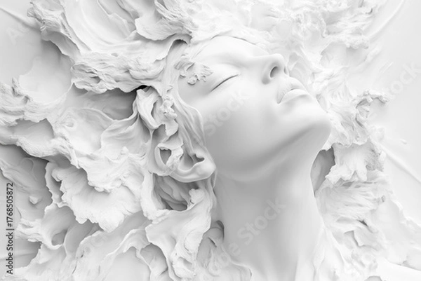 Obraz Face of a white statue