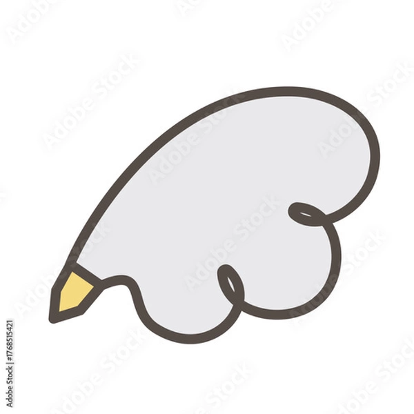 Obraz まるっこい羽根ペンのアイコン