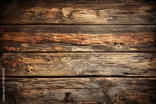 Obraz Rustic wooden surface with natural textures showcasing grain and knots in warm tones