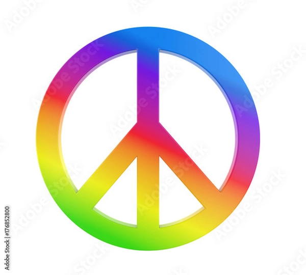 Obraz Symbol pokoju na białym tle