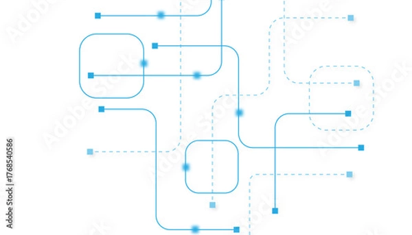 Obraz Abstract futuristic technology background. Technology background with crossed lines and dots.