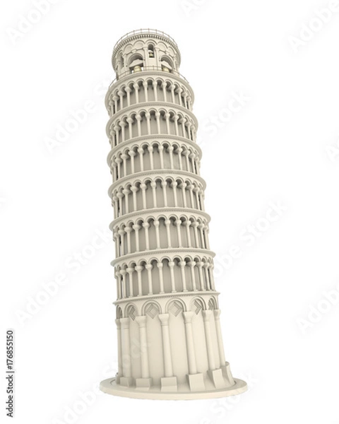 Obraz Leaning Pisa Tower Isolated