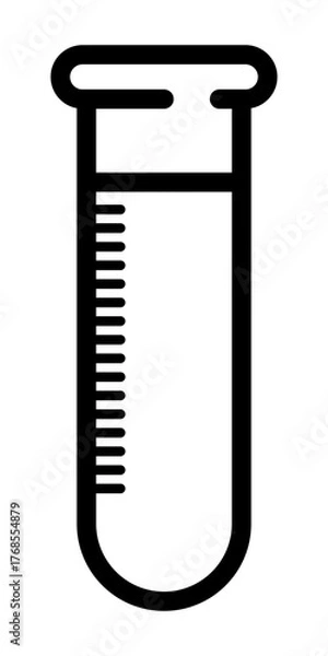 Fototapeta Laboratory test tube icon, science element design
