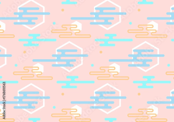 Fototapeta 可愛い和柄素材　かすみ	