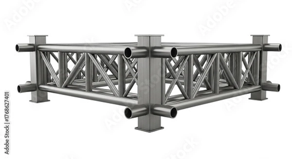 Obraz Metal truss structure, isolated on transparent background
