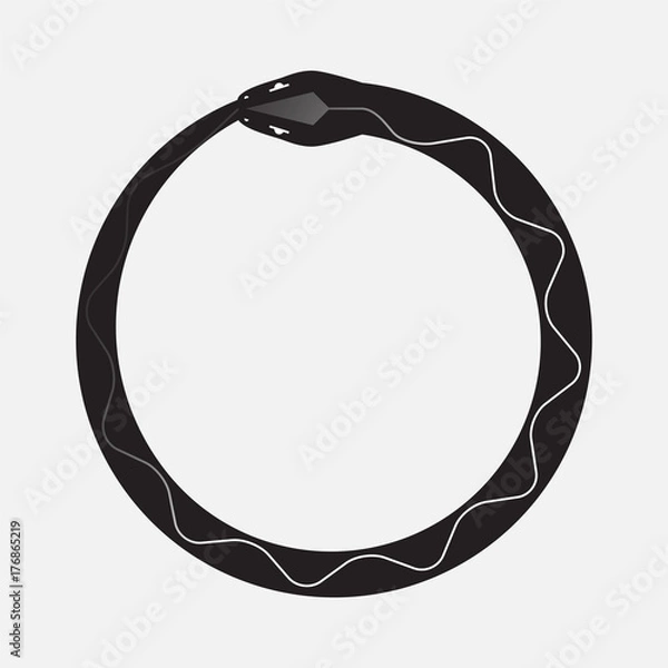 Fototapeta Symbol węża Ouroboros, ilustracji wektorowych