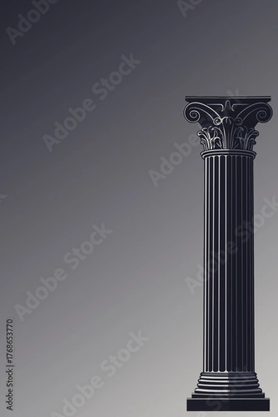 Fototapeta Cartel con columna