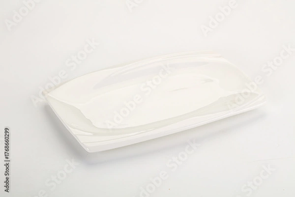 Fototapeta White ceramic empty plate dishware