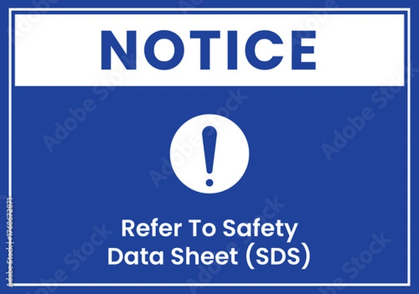 Obraz Safety Data Sheet (SDS) Reference Notice Sign
