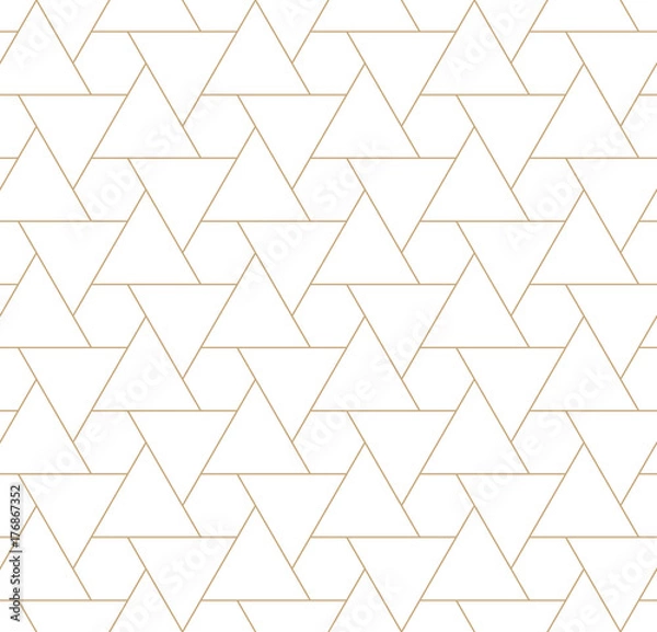 Obraz seamless geometric triangle hexagon grid pattern
