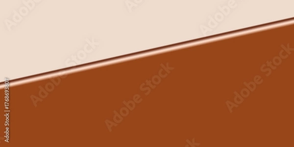 Obraz Modern abstract background design showcasing a diagonal division between soft beige and deep brown