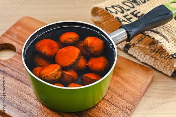 Fototapeta 熱湯を入れて置く