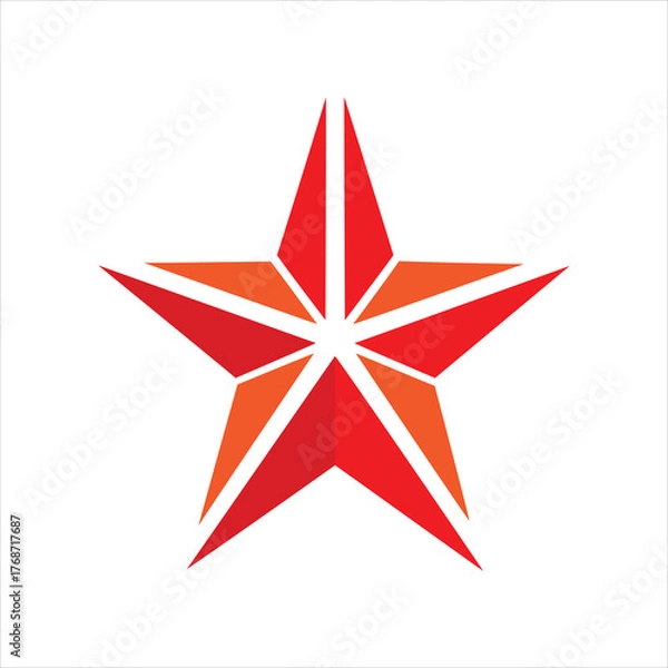 Obraz Modern Star Logo Icon Design on White Background