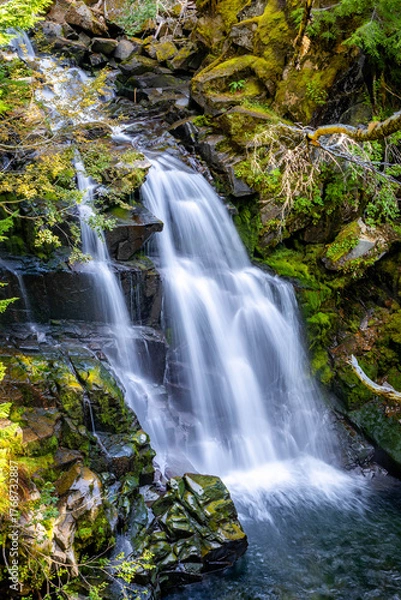 Obraz Scenic View of Carter Falls in summer