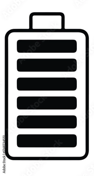 Fototapeta High Quality Mobile Battery Icon | Full Charge Symbol Vector