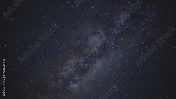 Obraz Vast Milky Way Galaxy with Numerous Stars and Nebulae in Deep Space night sky cosmos