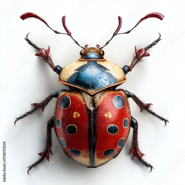 Fototapeta ladybug on white background