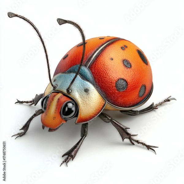Fototapeta ladybug on white background