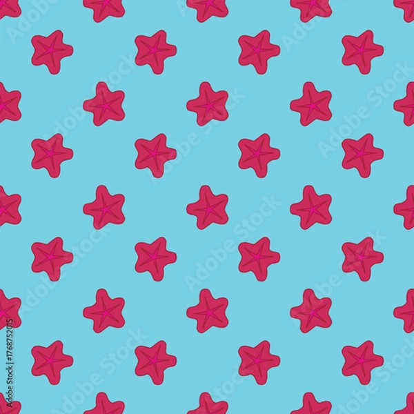 Fototapeta Seastar seamless pattern