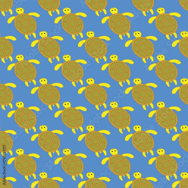 Fototapeta Turtle seamless pattern