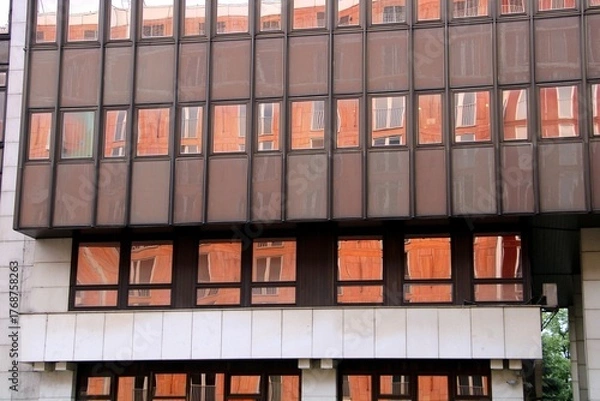 Obraz Modern facade with reflective windows, Berlin