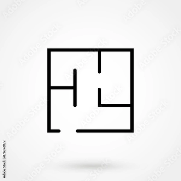 Obraz Plan domu wektor