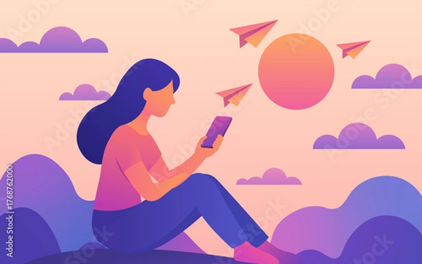 Obraz girl in the morning