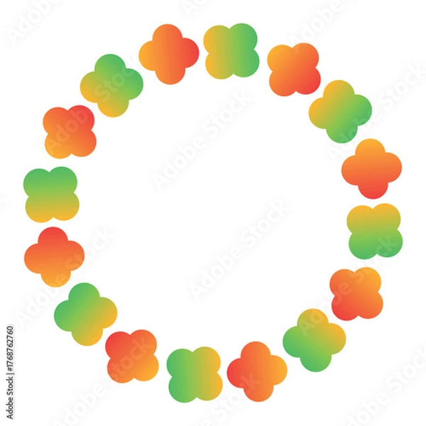 Obraz Colorful circle frame vector illustration
