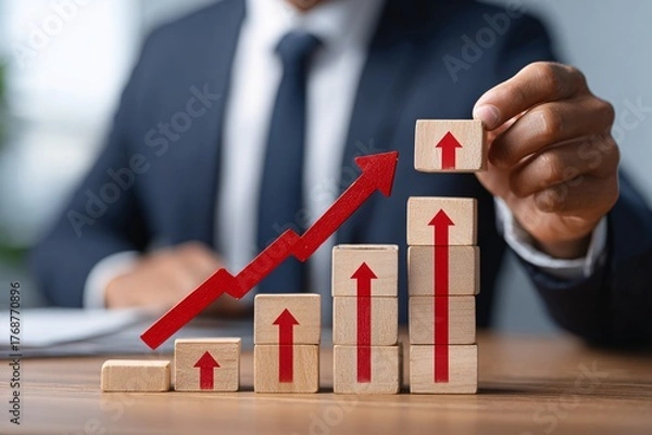 Fototapeta 상승하는 그래프