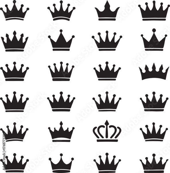 Obraz Royal crown emblem design with heraldic elements