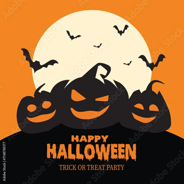 Obraz halloween background with pumpkin