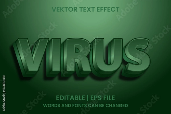 Obraz editable virus effect text
