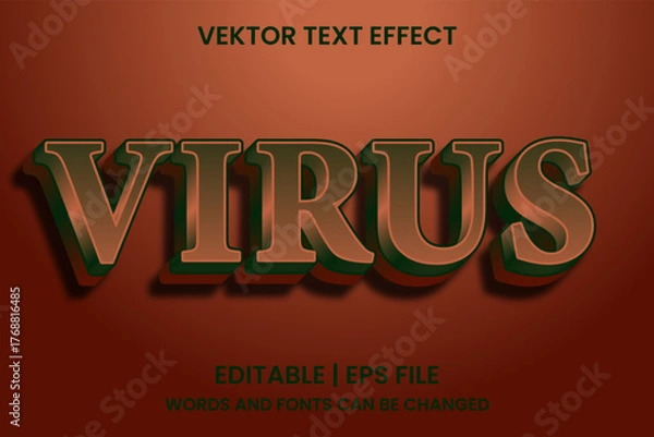 Obraz editable virus effect text

