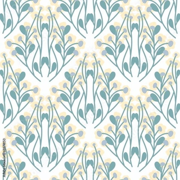 Fototapeta pattern batik flower damask ethnic boho ikat texture tribal geometric background