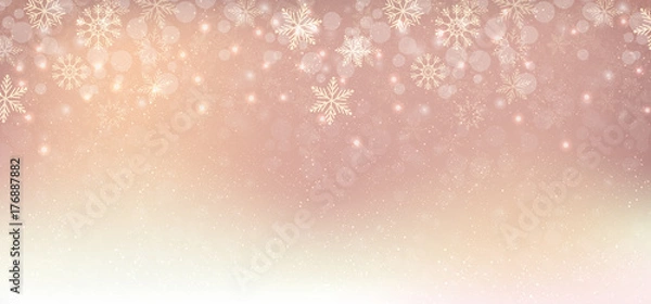 Obraz Winter christmas background copper