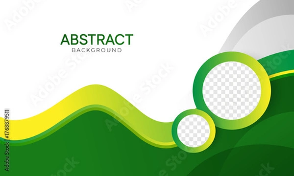 Fototapeta soft and smooth abstract background with gentle green wavy shapes. It evokes a sense of nature, freshness, and organic flow, perfect for eco-friendly themes, health and wellness promotions