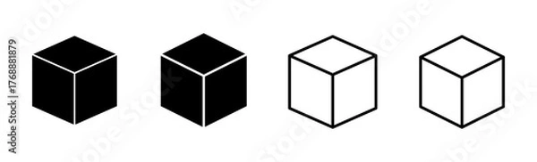 Fototapeta Box icon set. box vector icon, package, parcel