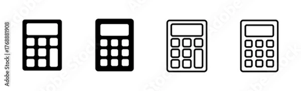 Obraz Calculator icon set. Accounting calculator icon. calculator vector