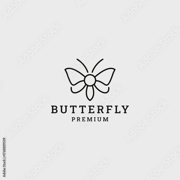 Obraz Butterfly logo template vector illustration design