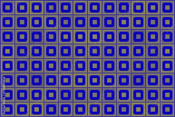 Obraz seamless pattern with blue squares