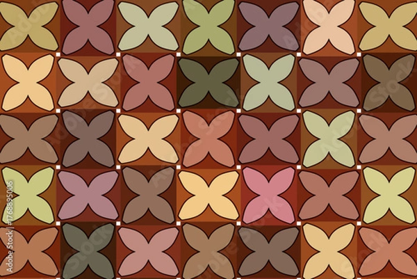 Fototapeta seamless pattern with flowers