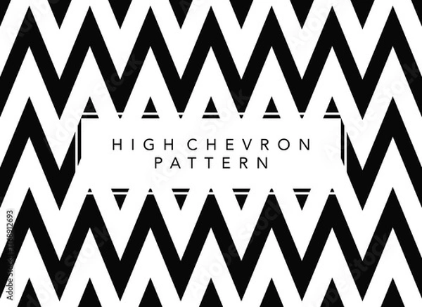 Obraz Monochrome Chevron Zigzag Geometric Pattern