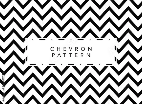 Obraz Black and White Chevron Pattern Design