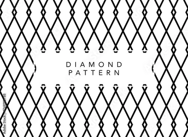 Obraz Monochrome Geometric Diamond Pattern for Modern Backgrounds