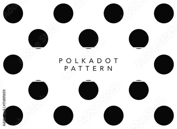 Obraz Classic Black and White Polka Dot Pattern