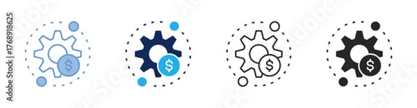 Fototapeta Sales Optimization Icon Collection Featuring Multiple Styles