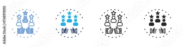 Fototapeta Customer Satisfaction Icon Collection Featuring Multiple Styles