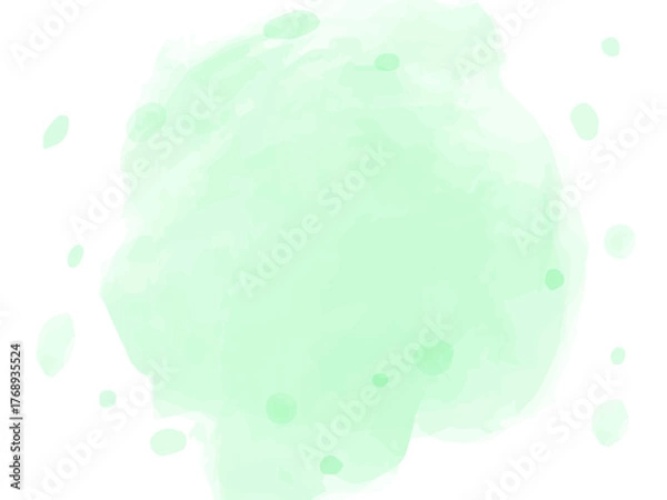 Obraz 鮮やかなグリーンの手描き風の水彩背景テクスチャ