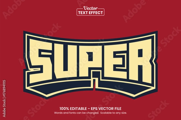 Fototapeta Retro vintage text effect, Editable text effect